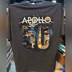 NASA Apollo 50th Anniversary Gildan Ultra Cotton Tee in Dark Gray Size XL
